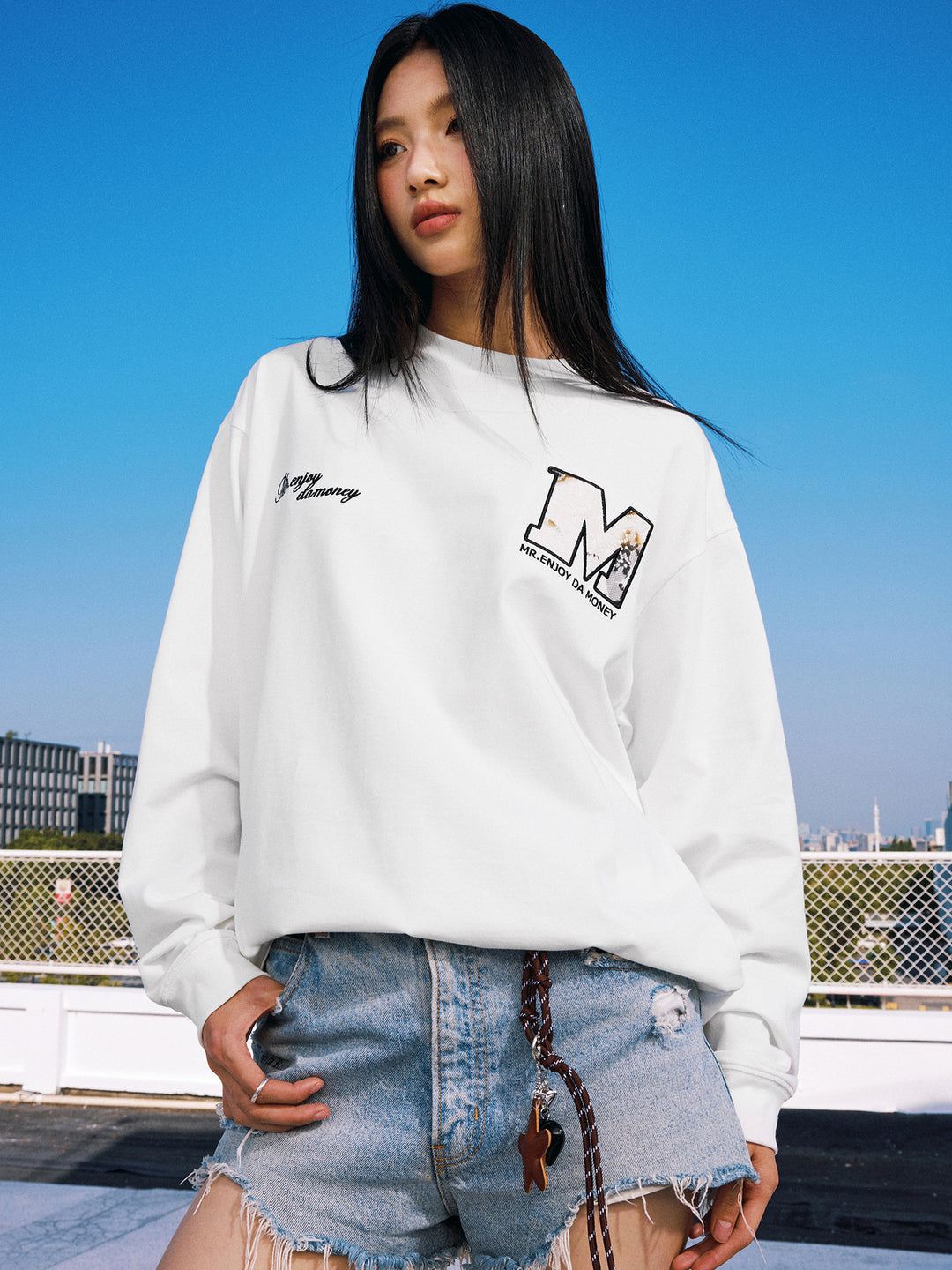 MEDM Fire Lace Logo Patch Long Sleeve Tee | Face 3 Face