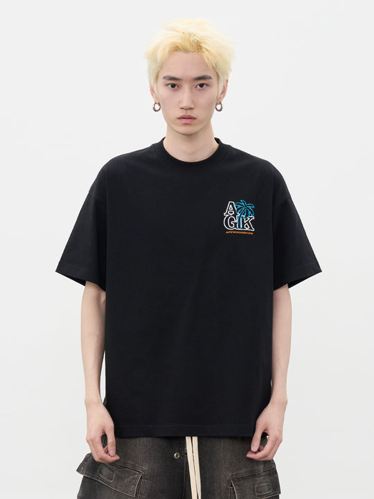 AFGK Coconut Tree Embroidered Tee | Face 3 Face