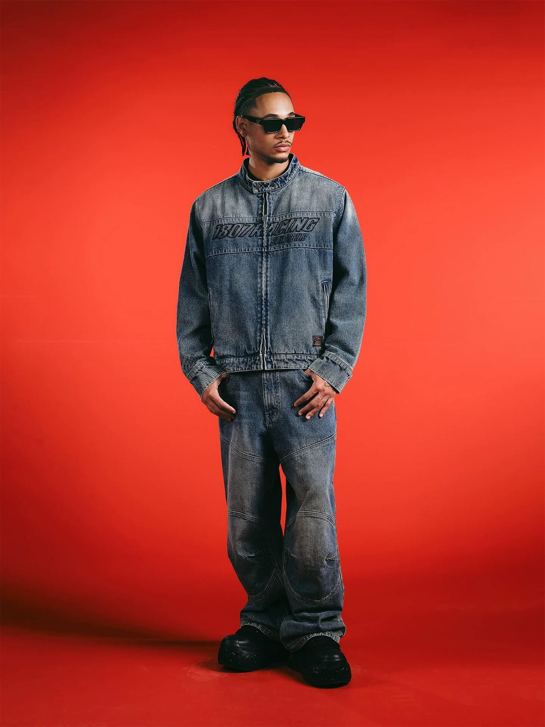 1807 Racing Washed Denim Jacket | Face 3 Face