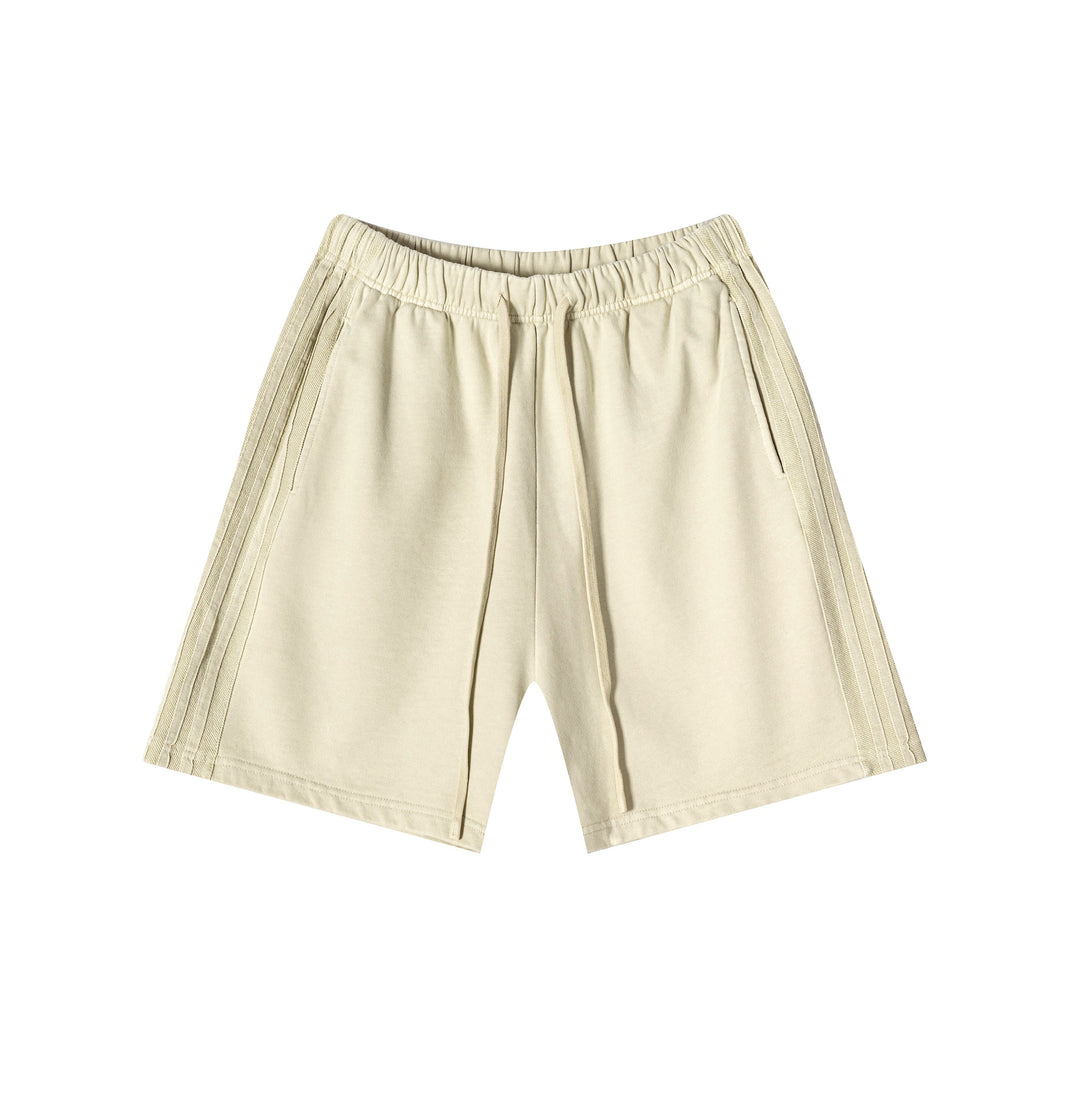 F3F Select Duty Washed & Old Spliced Striped Short Sweatpants