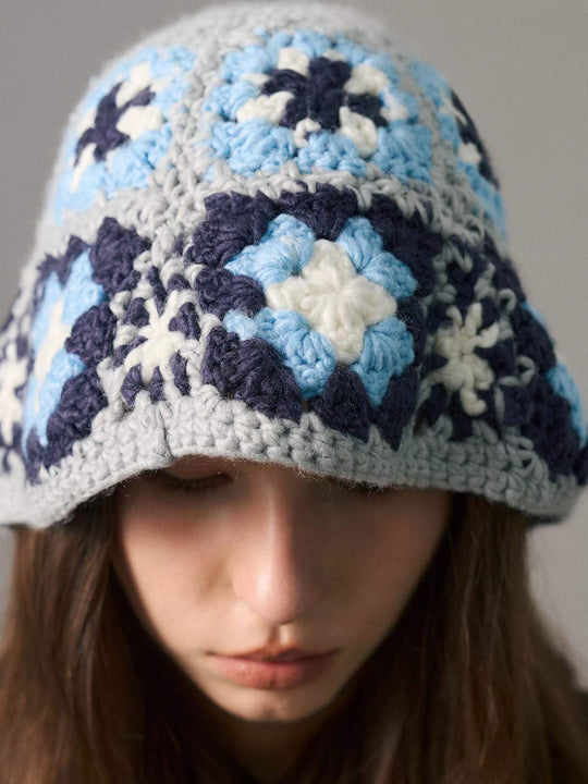 S45 Floral Knit Bucket Hat | Face 3 Face