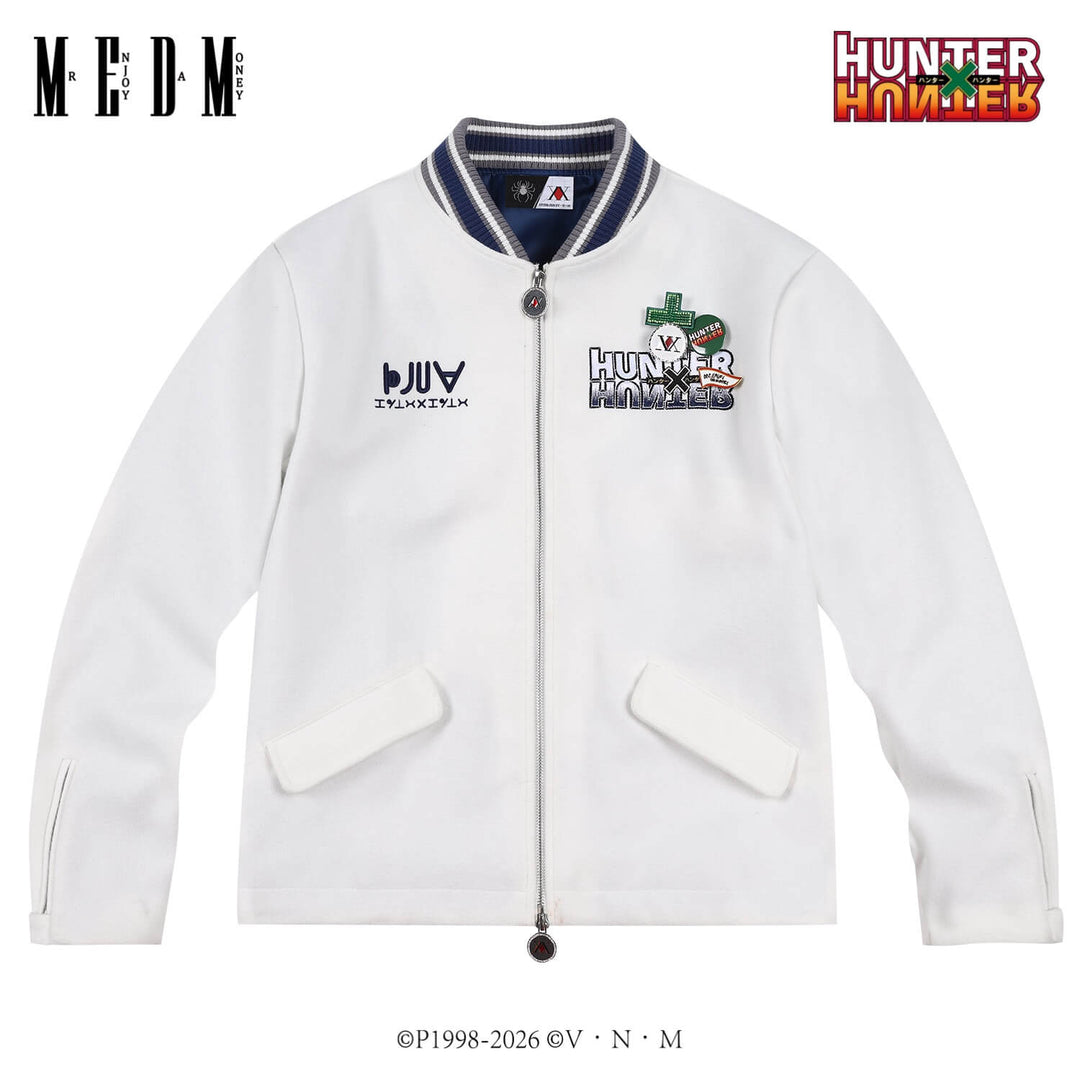 MEDM × HUNTER×HUNTER Logo Embroidered Badge Tweed Jacket