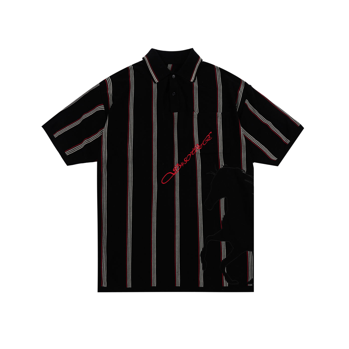 S45 Knitted War Horse Striped Polo | Face 3 Face