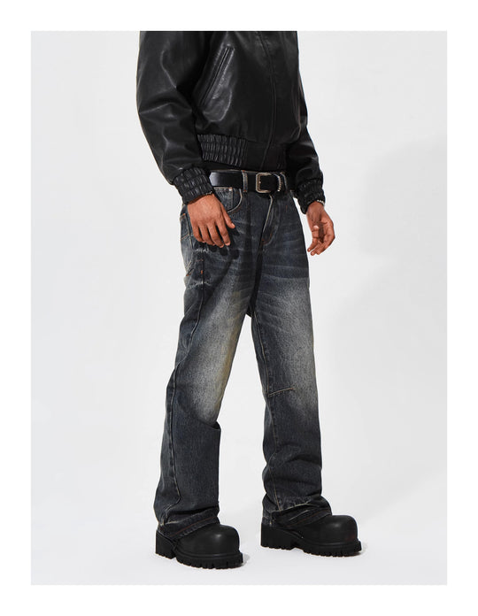 KARMANISTIC 3D Cat Whisker Washed Flared Pants | Face 3 Face