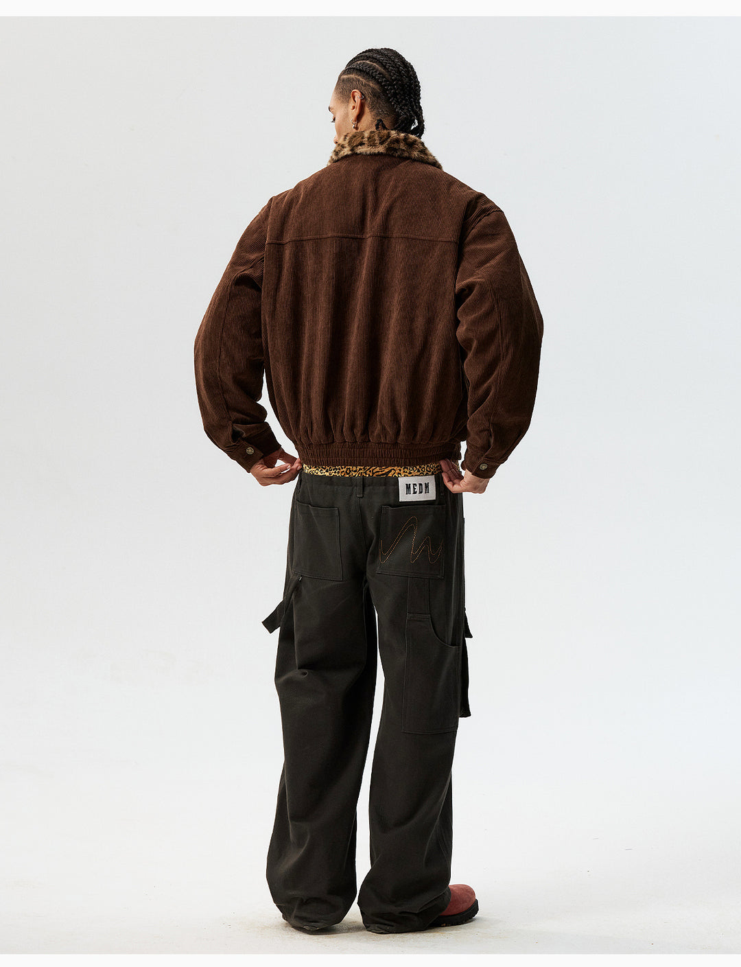 MEDM Leopard Fur Collar Corduroy Jacket | Face 3 Face