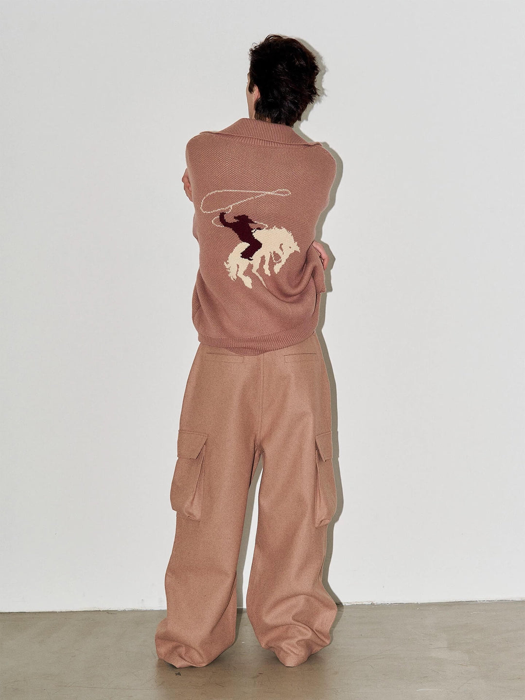 LIBERAFIT Wool Blend 3D Flap Pocket Baggy Cargo Pants | Face 3 Face