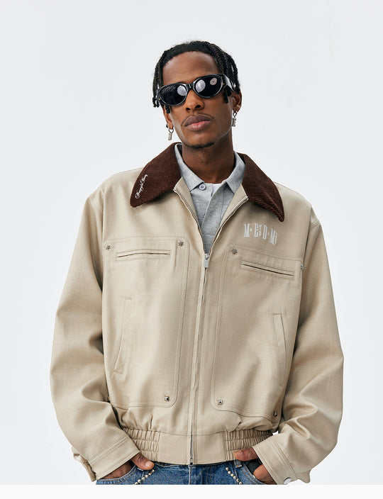 MEDM Studded Harrington Jacket | Face 3 Face