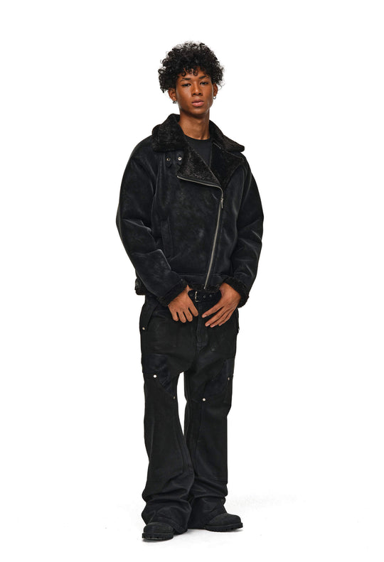 ANTIDOTE Faux Suede Double Rider Biker Jacket | Face 3 Face