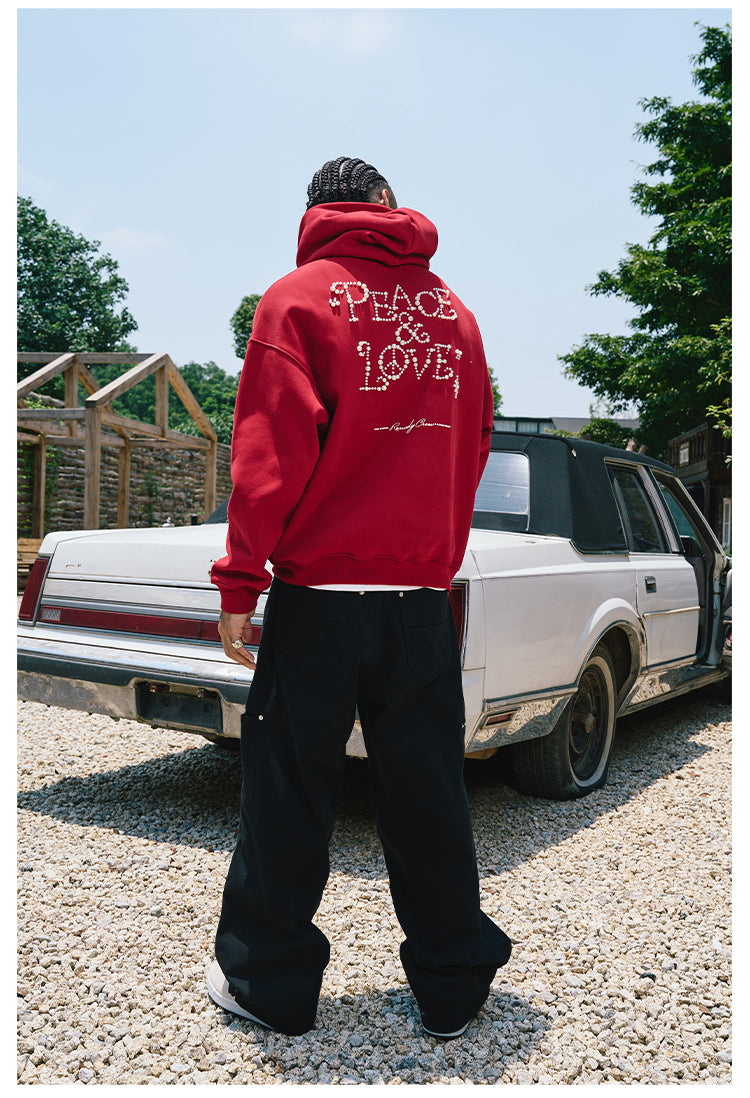 Remedy PEACE LOVE Pearl Embroidered Hoodie | Face 3 Face