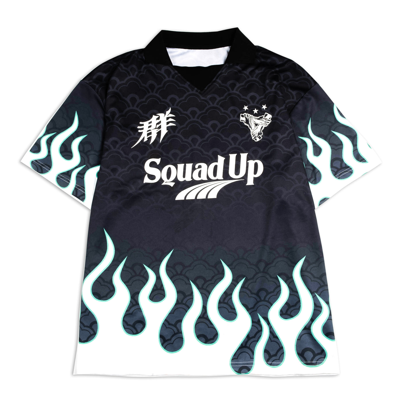SUC Flame Full Print Gradient Soccer Jersey Polo | Face 3 Face