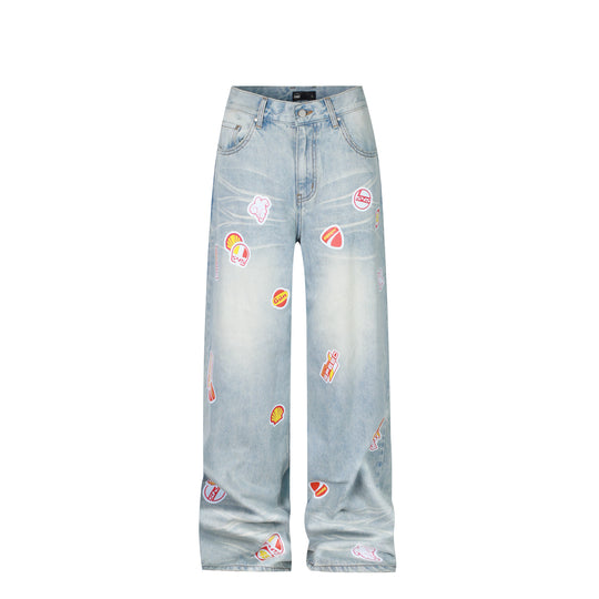 S45 Racing Stickers Washed Jeans | Face 3 Face