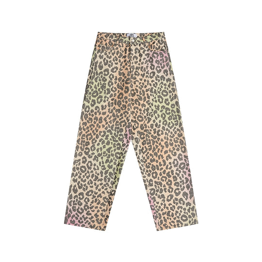 EMPTY REFERENCE Hand Painted Leopard Print Work Pants | Face 3 Face