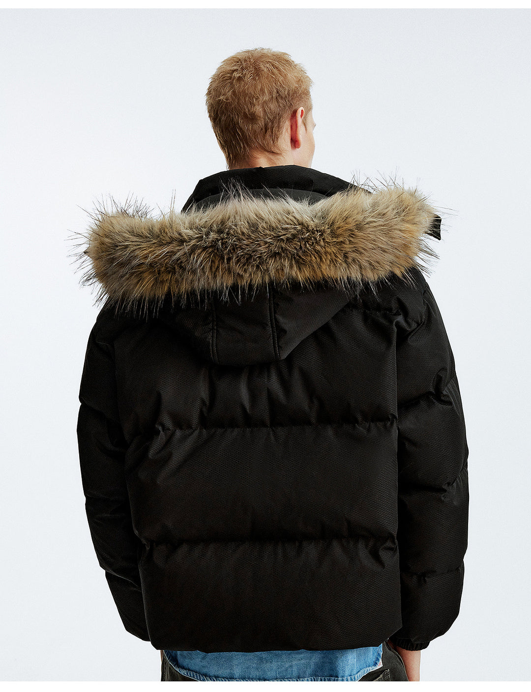 MEDM Detachable Fur Hooded Down Jacket | Face 3 Face