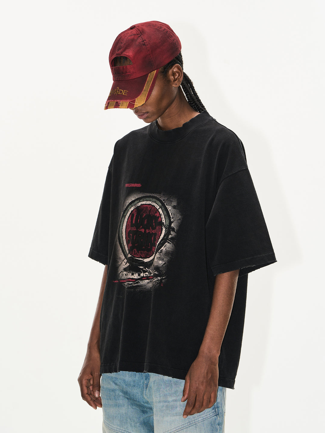 BLIND NO PLAN Washed Vintage Printed Tee | Face 3 Face