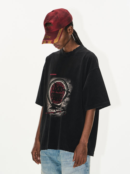 BLIND NO PLAN Washed Vintage Printed Tee | Face 3 Face