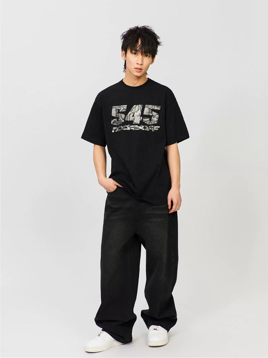 S45 Snake Pattern Basic Logo Tee | Face 3 Face