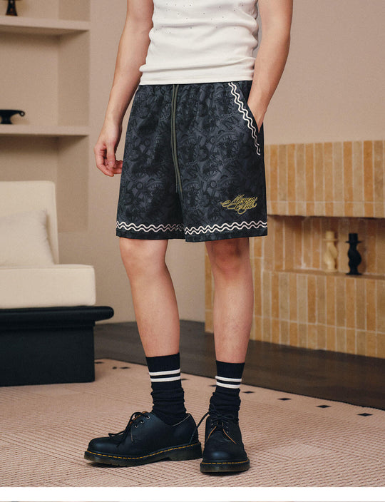 MEDM All Over Pattern Print Basketball Shorts | Face 3 Face