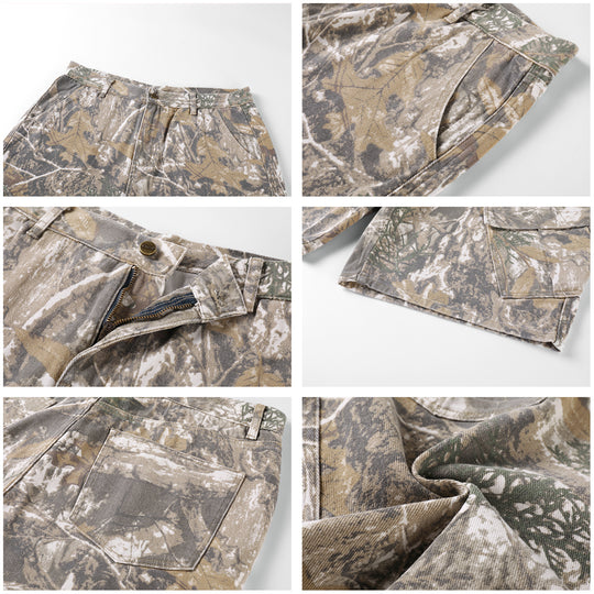 NOVACAM Tree Camouflage Work Baggy Shorts | Face 3 Face