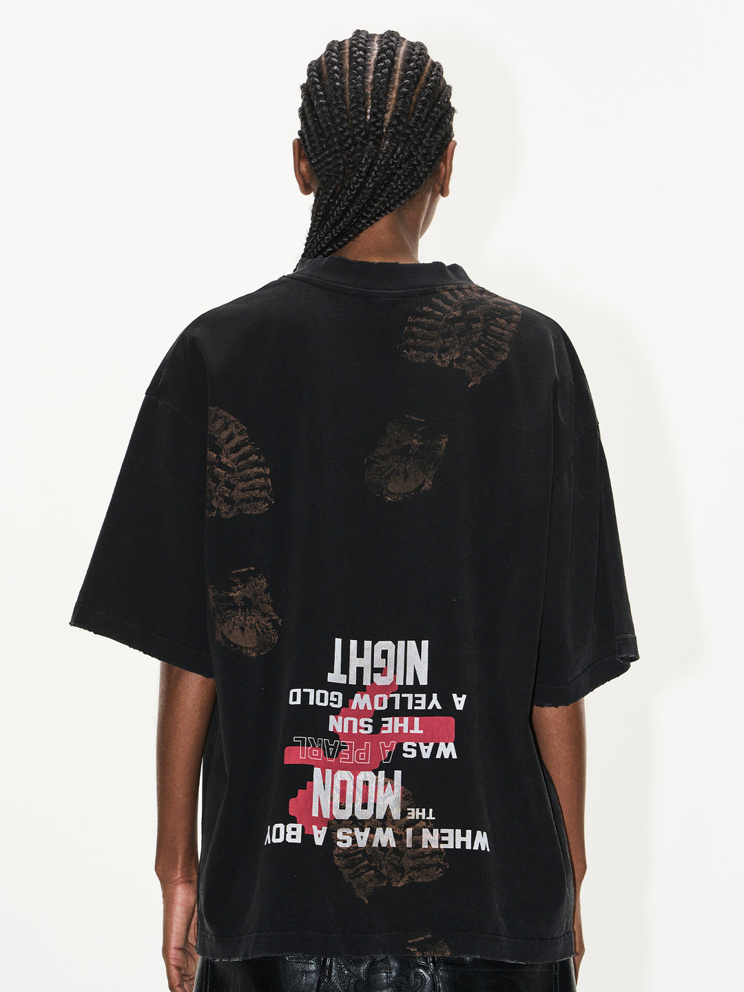 BLIND NO PLAN Washed and Aged Footprint Tee | Face 3 Face