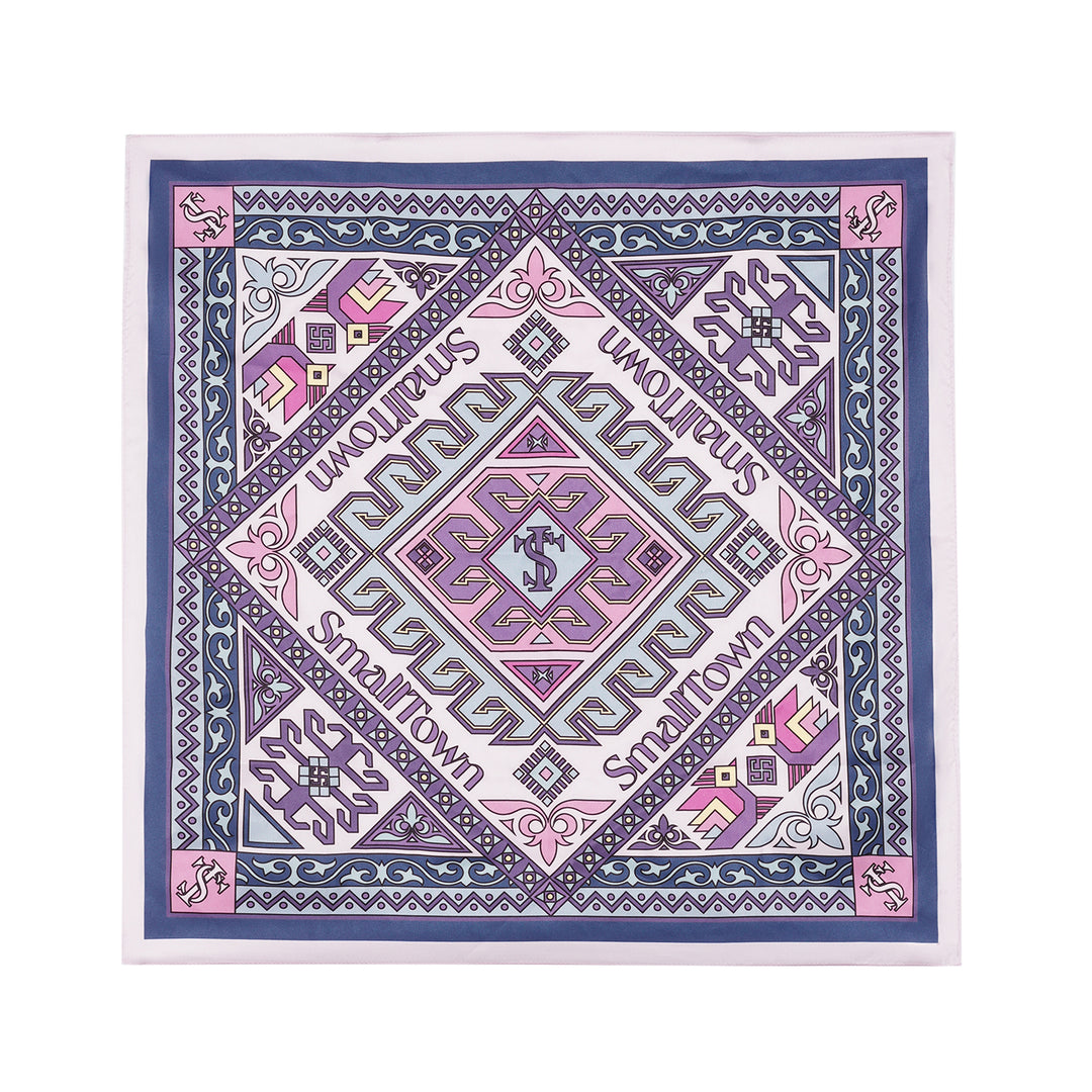 Small Town Kid Geometric Pattern Square Scarf | Face 3 Face