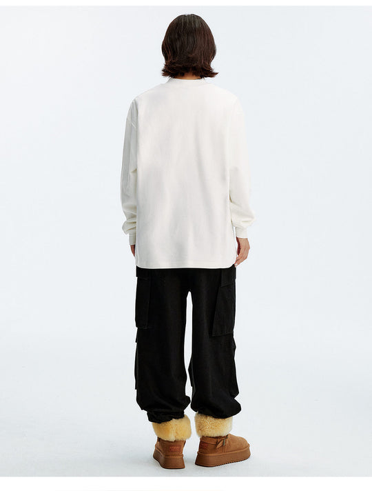 MEDM Warm Fleece Basic Long Sleeve Tee | Face 3 Face