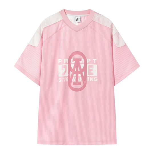 BLIND NO PLAN Colorblocked sports Jersey Tee | Face 3 Face