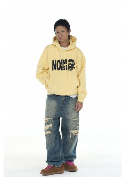 EVILKNIGHT(EK) NOBIBI Slogan Printing Hoodie | Face 3 Face