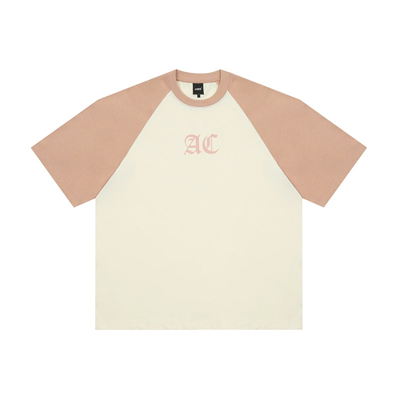 AC Logo Print Raglan Sleeve Tee | Face 3 Face