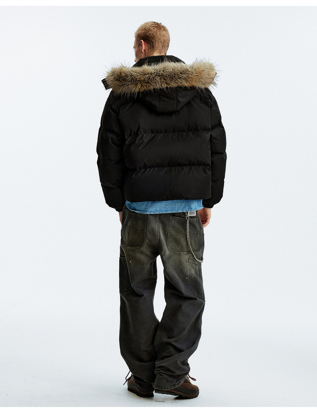 MEDM Detachable Fur Hooded Down Jacket | Face 3 Face