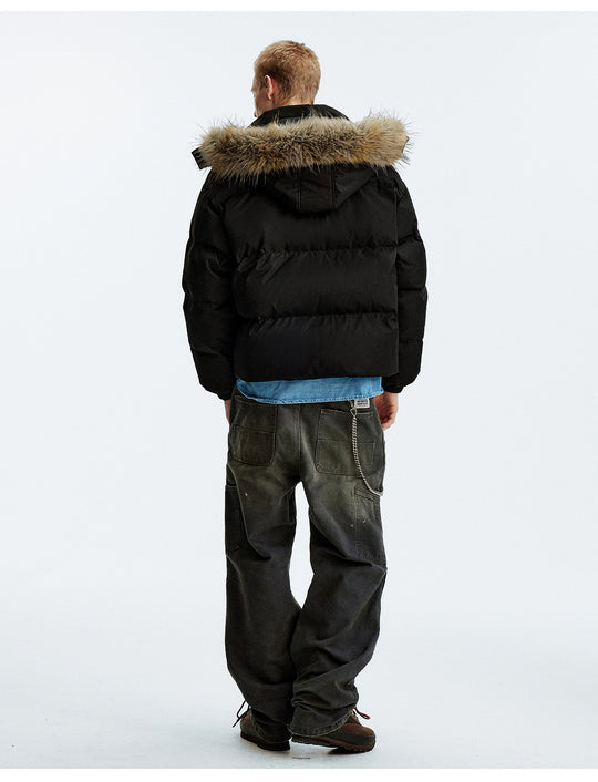 MEDM Detachable Fur Hooded Down Jacket | Face 3 Face