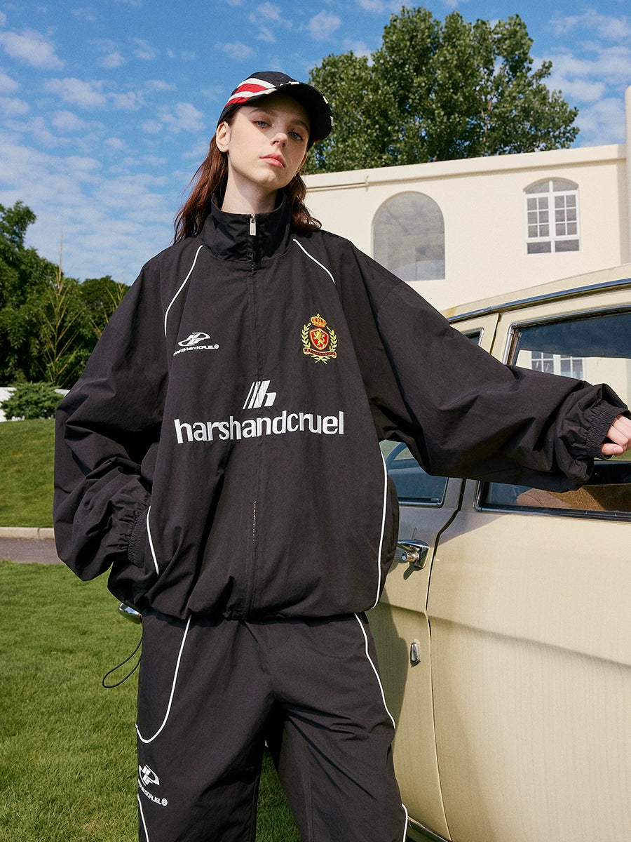 Harsh and Cruel Football Club Embroidered Patchwork Training Track Jacket | Face 3 Face