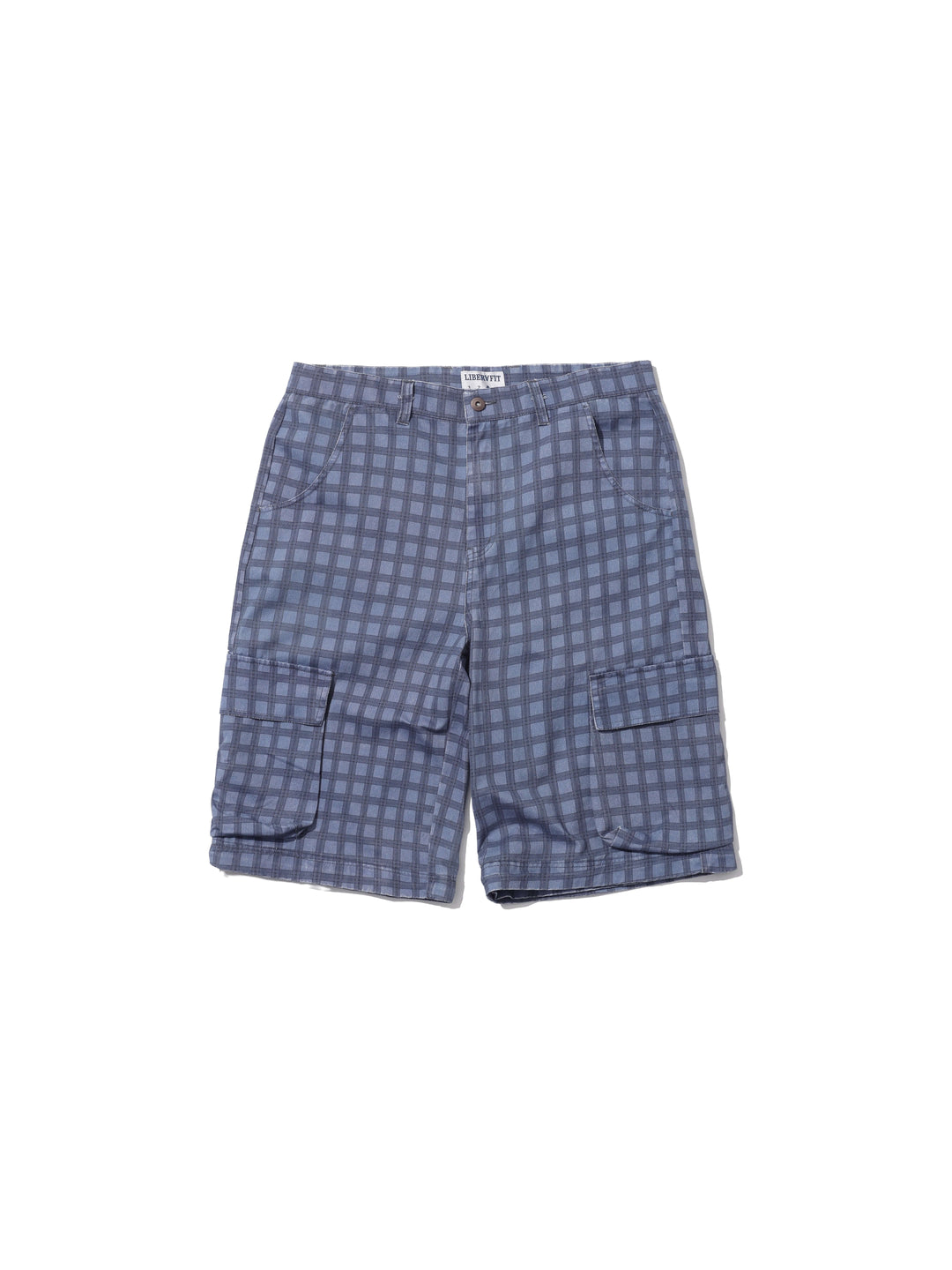 LIBERAFIT Checkered 3D Patch Pocket Zip Off Cargo Pants | Face 3 Face