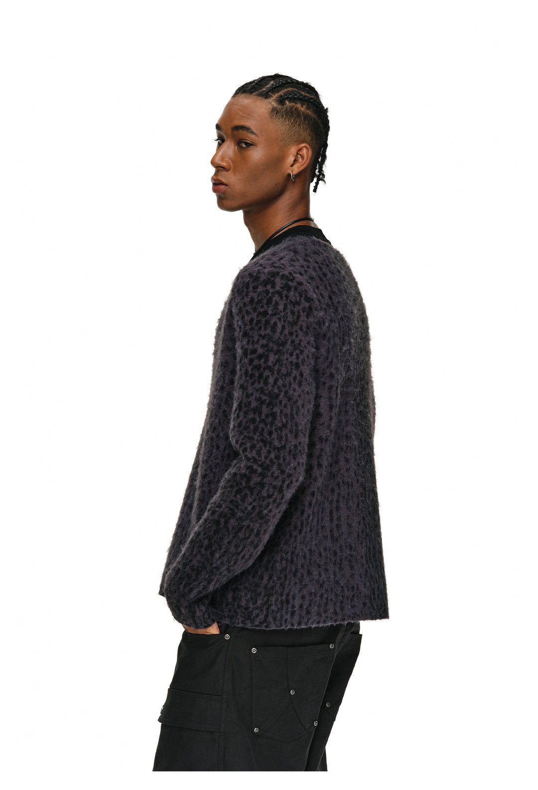 ANTIDOTE Dark Leopard Brushed Knit Cardigan | Face 3 Face