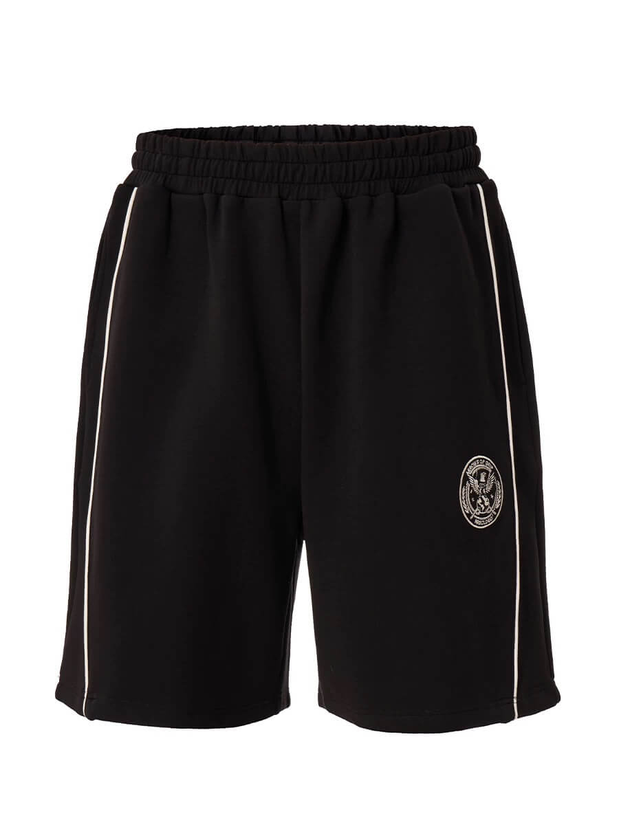 F2CE Badge Embroidered Side Stripe Sweat Shorts | Face 3 Face