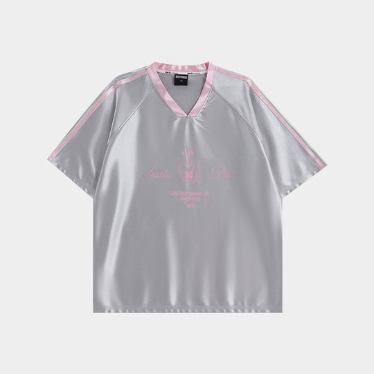 INSstudios Contrast Striped V-neck Soccer Jersey | Face 3 Face