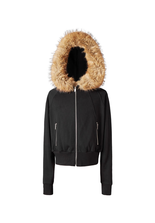 KARMANISTIC Fur Collar Hooded Jacket | Face 3 Face