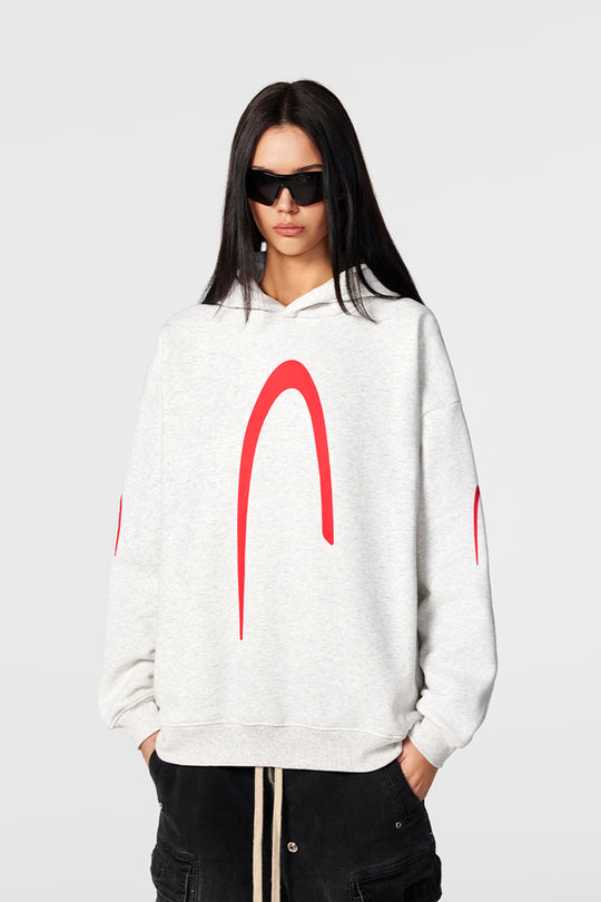 Puff print hoodies | Achock Heavyweight Logo Printed Hoodie | Face 3 Face