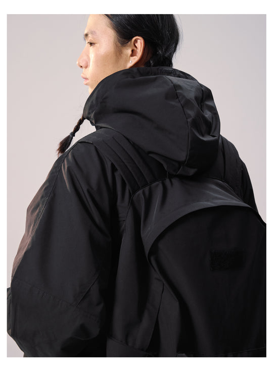 Remedy Backpack Design Hooded Windbreaker Jacket | Face 3 Face