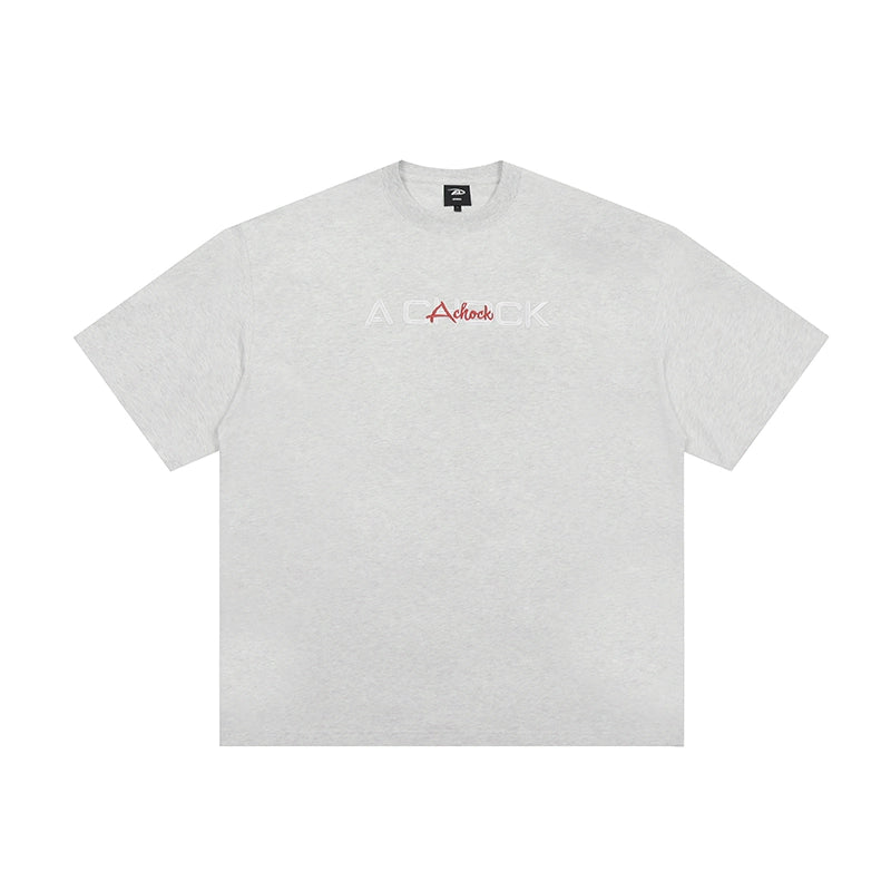 Graphic Tee | Achock Flower Logo Embroidery Tee | Face 3 Face