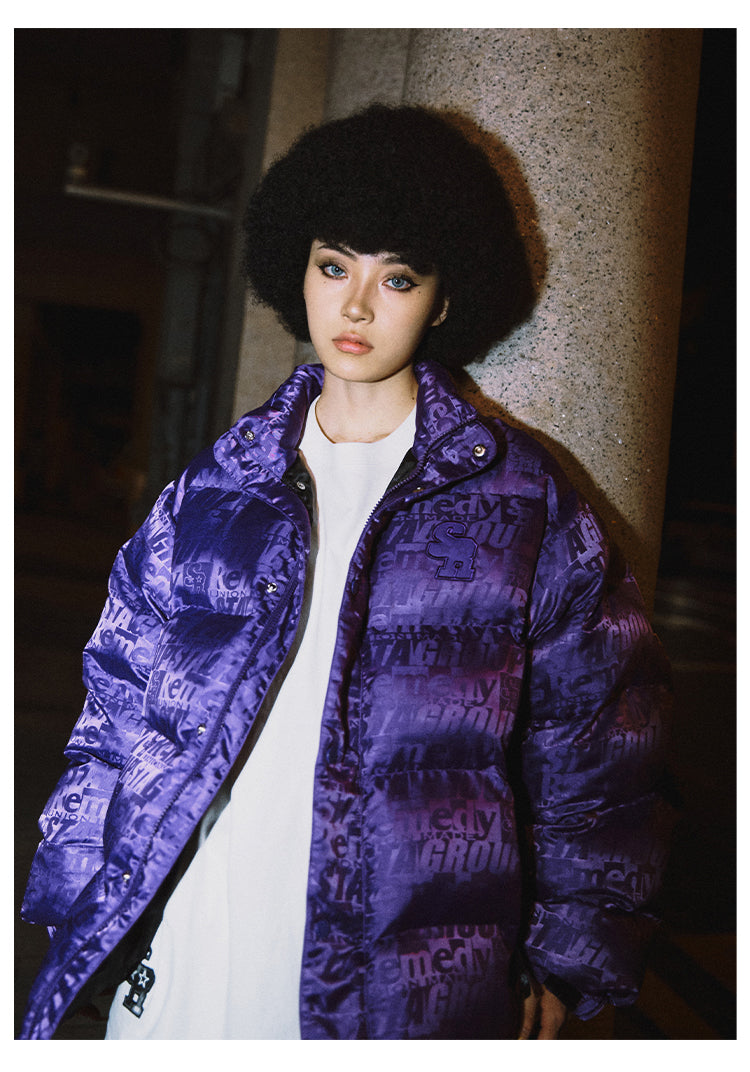 Remedy x STA STARMD SR 3D Logo Full Print Puffer Jacket | Face 3 Face