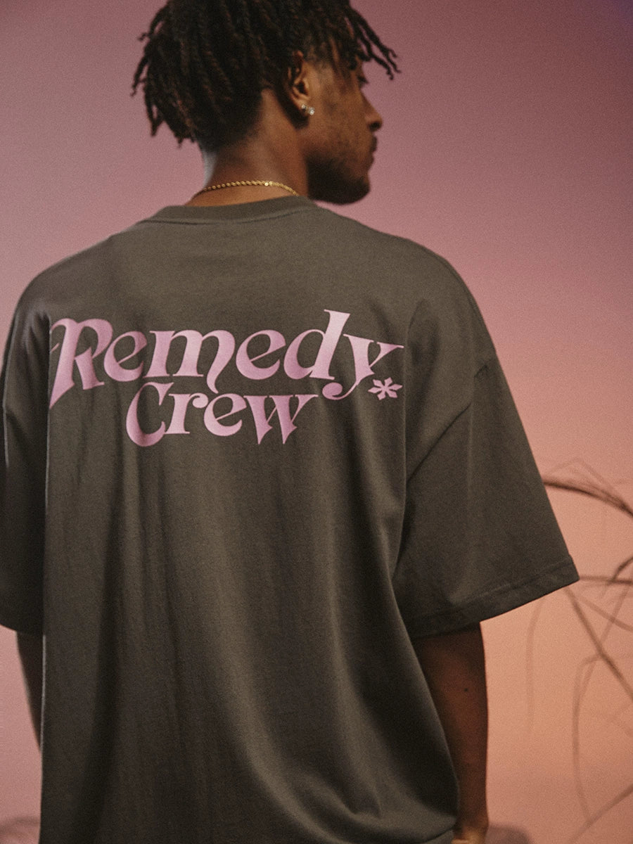 Remedy Gothic Font Logo Print Basic Tee | Face 3 Face