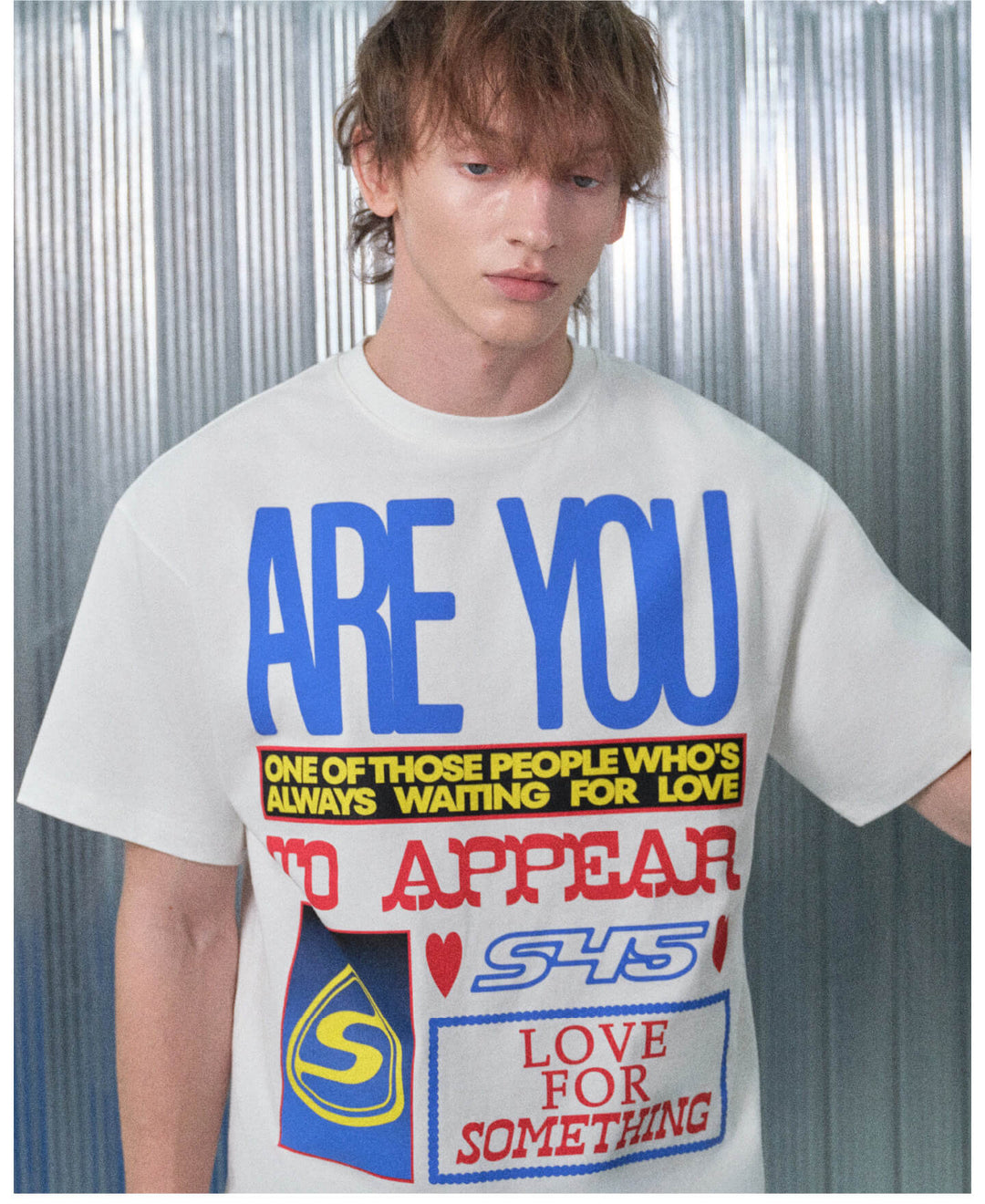 S45 Contrast Color Slogan Print Short Sleeve Tee | Face 3 Face