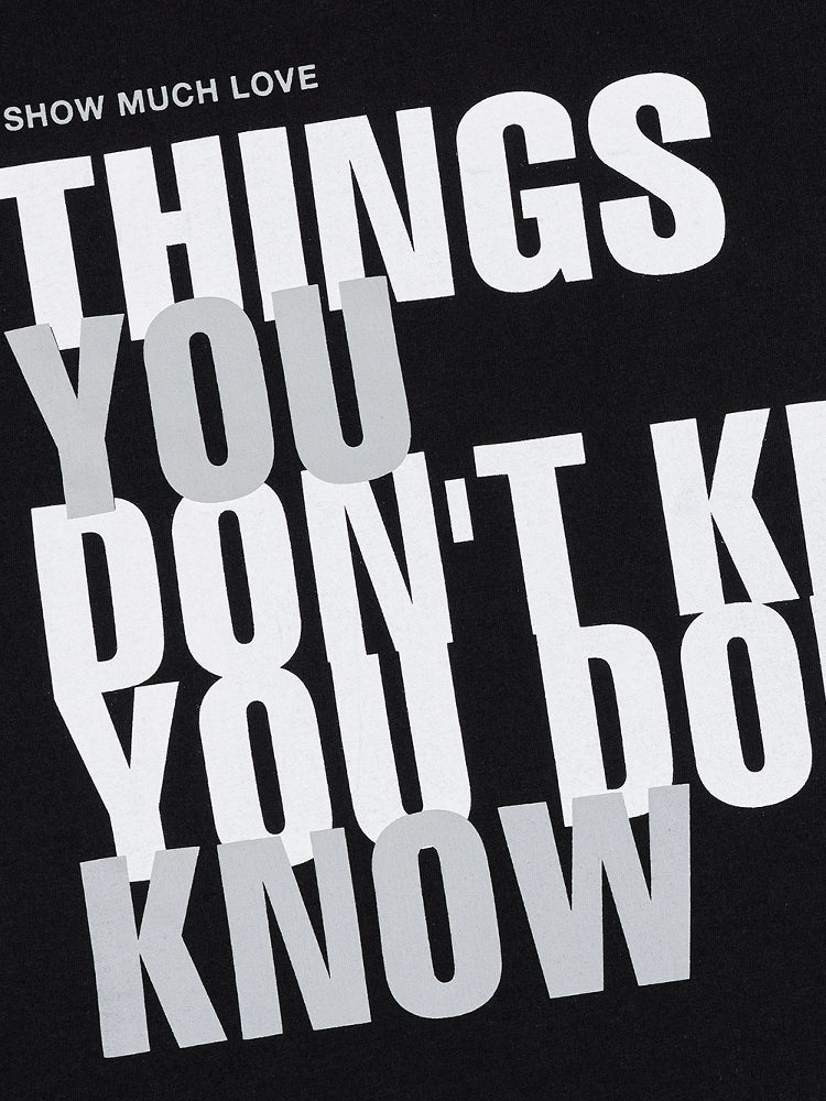 MHARF THINGS YOU DON'T KNOW Overlap Print Tee | Face 3 Face