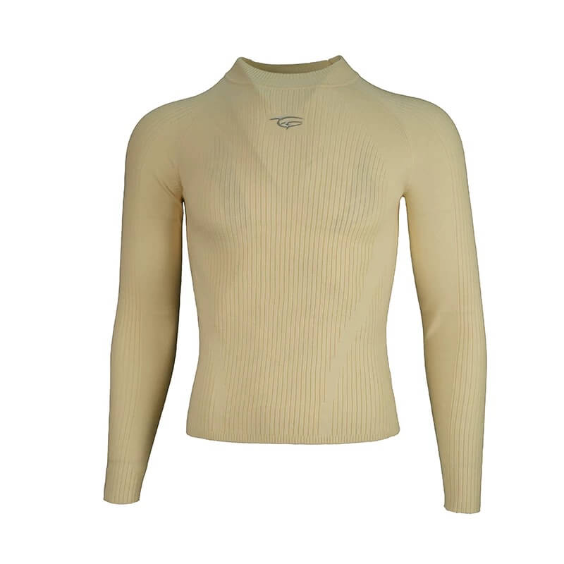 TGFCLUB Basic Logo 3D Silhouette Slim Fit Stretch Knit Sweater | Face 3 Face