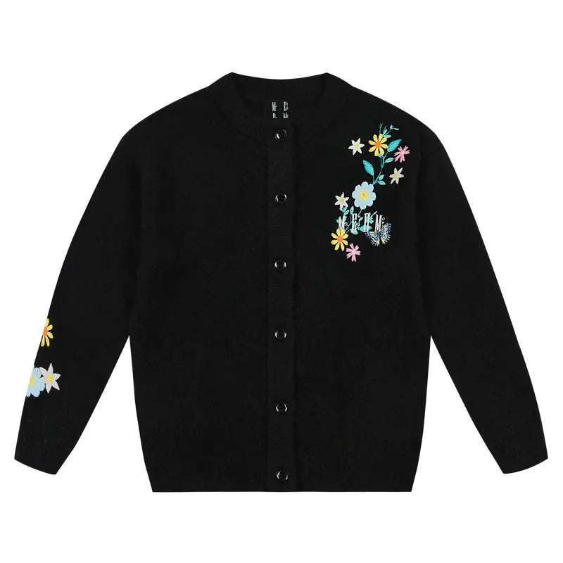 MEDM Floral Vine Embroidered Knit Cardigan | Face 3 Face