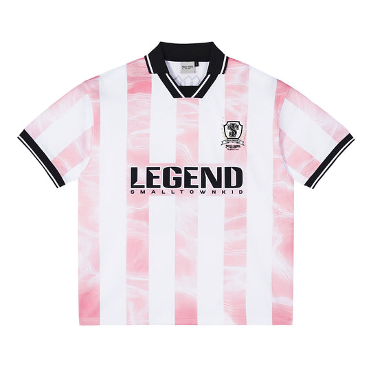 Small Town Kid Water Ripple Striped Polo Jersey | Face 3 Face