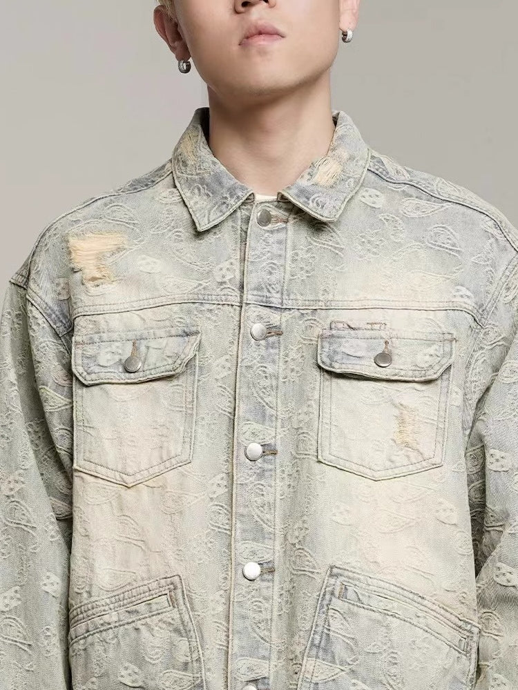 1807 Paisley Denim Jacket | Face 3 Face