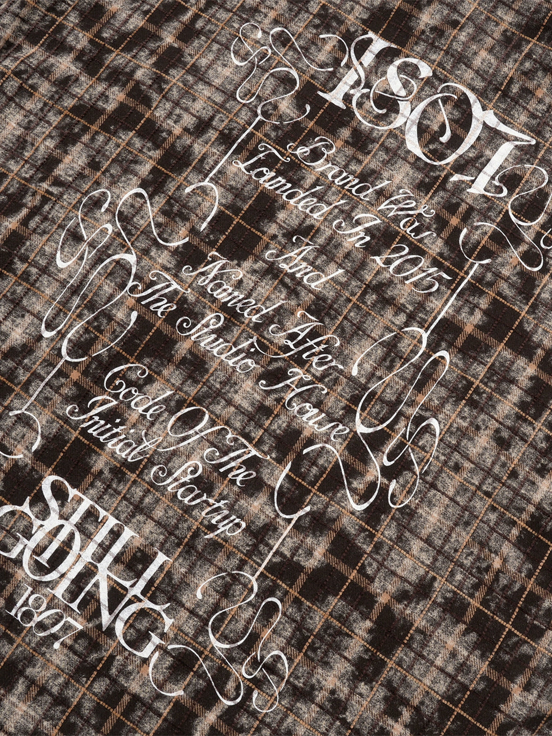 1807 Tie Dye Plaid Long Sleeve Shirt | Face 3 Face