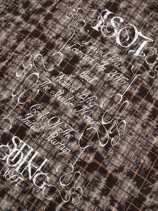 1807 Tie Dye Plaid Long Sleeve Shirt | Face 3 Face