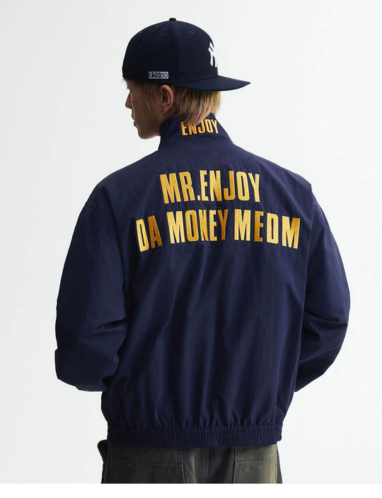 MEDM Logo Embroidered Double Zip Track Jacket | Face 3 Face